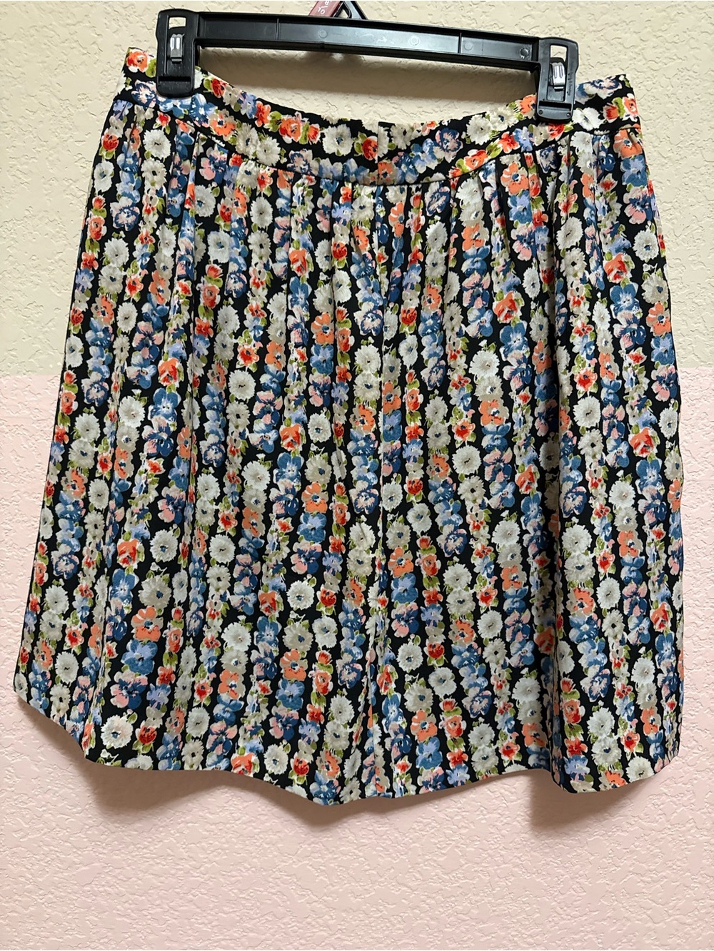 J.CREW Mercantile Floral A-Line Mini Skirt - Navy Multicolor